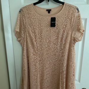Torrid Size 2 Knee-length Blush Pink Lace Dress